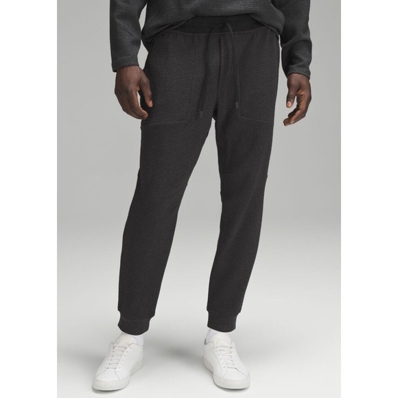 Lululemon At Ease Jogger Men XL Grey Good Textured Knit Drawstring - Picture 8 of 8